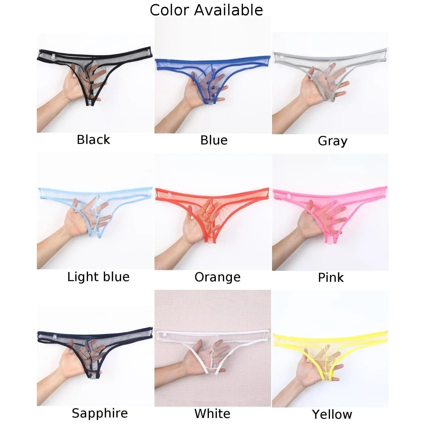 Calzoncillos sexis y cómodos de cintura baja para hombre, calzoncillos semitransparentes ultrafinos, bragas transpirables, ropa interior Gay para hombre
