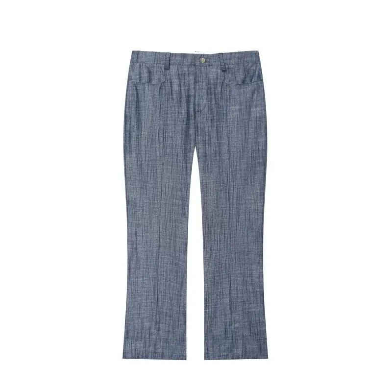 Summer 2026 New Women's Clothing Rope Buckle Tube Top mid Waist Long Pants Fashionable Elegant Lady's Outfit
