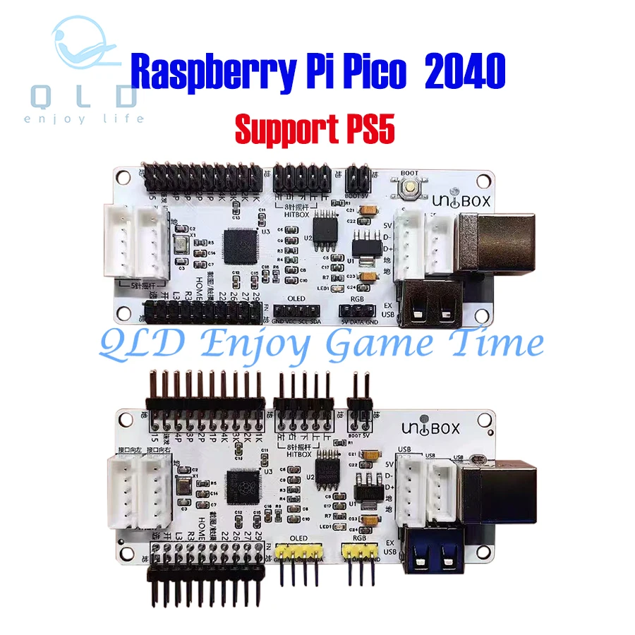 

Raspberry Pi Pico 2040 USB-кодер с нулевой задержкой, ПК Ps4 PS5, переключатель игрового аркадного джойстика, кабель контроллера Hitbox, детали «сделай сам»