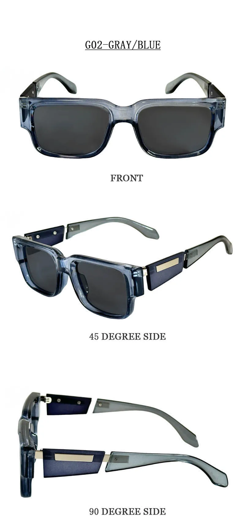 Quadratische Sonnenbrille für Herren, Vintage-Luxus-Sonnenbrille für Damen, 2025, Retro-Mode, Brille, Urlaub, Gafas De Sol Hombre, Lunette Soleil Femm – Detail 14