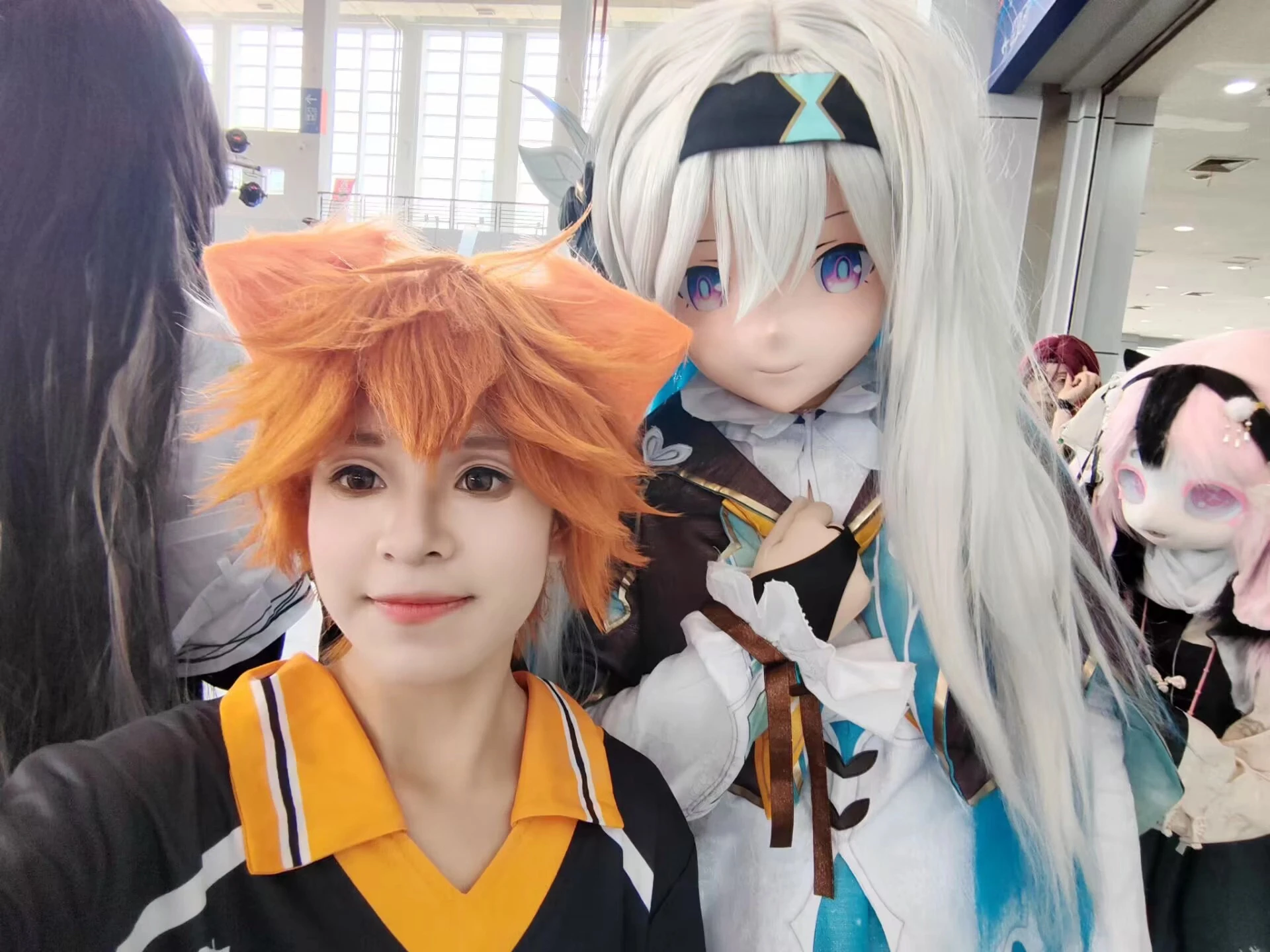 Dostosuj postać Kobieta/dziewczyna Żywica Kig Pełna głowa z zamkiem Anime Cosplay Japońskie anime Kigurumi Maska