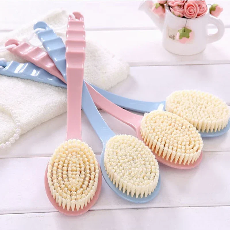 Long-handled Scrubbing Artifact Brush Bath  Scrubbing Towel Household Bathroom Supplies Soft Hair Bathing Back Scrubbing Brush