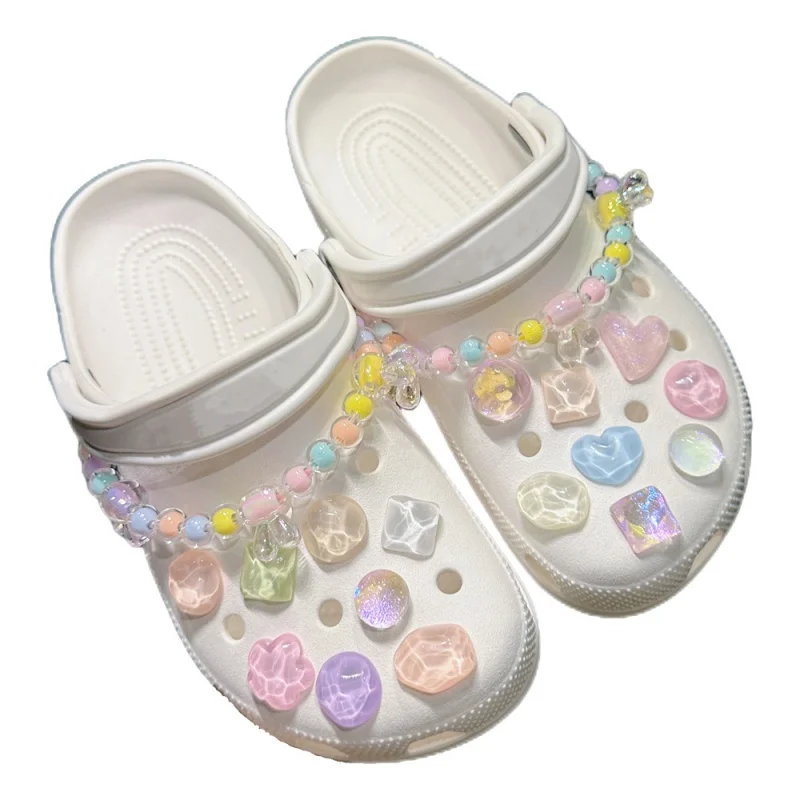 Whole Set Hot DIY Shoes Charms for Hole Shoe Cute Girl Butterfly Accessories  Designer Quality Garden Shoe Decoration Girl Gift