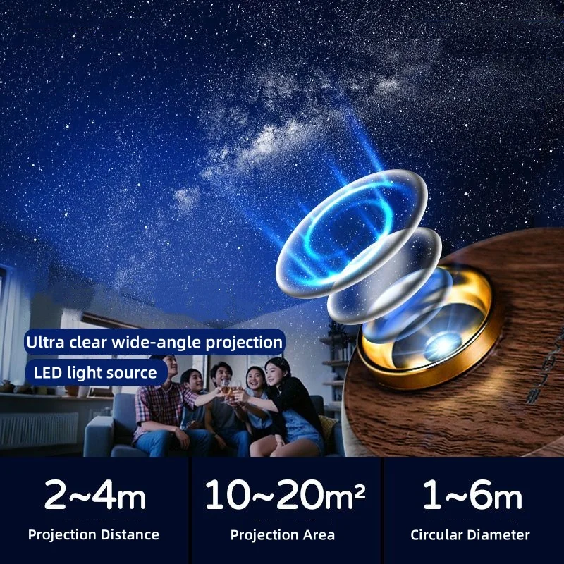 갤럭시 프로젝터 램프 HD 3D 자동 회전 별이 빛나는 하늘 밤 빛 프로젝터, 어린이 성인 침실을위한 USB 충전식 장식 조명