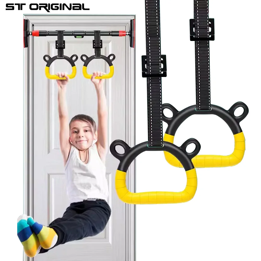 ST ORIGINAL Kids Horizontal Bar Gymnastic Rings Hanging Connector Hammock Pull-up Indoor Sports Lumbar Traction Handle Fitness