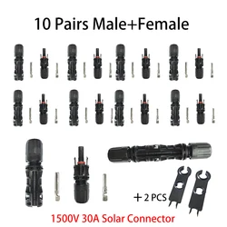 10/5 pairs 1500V 30A or 50A Waterproof Wire Connector Electrical Solar Cable Connect For PV Male And Female For 2.5/ 4/6/10mm2