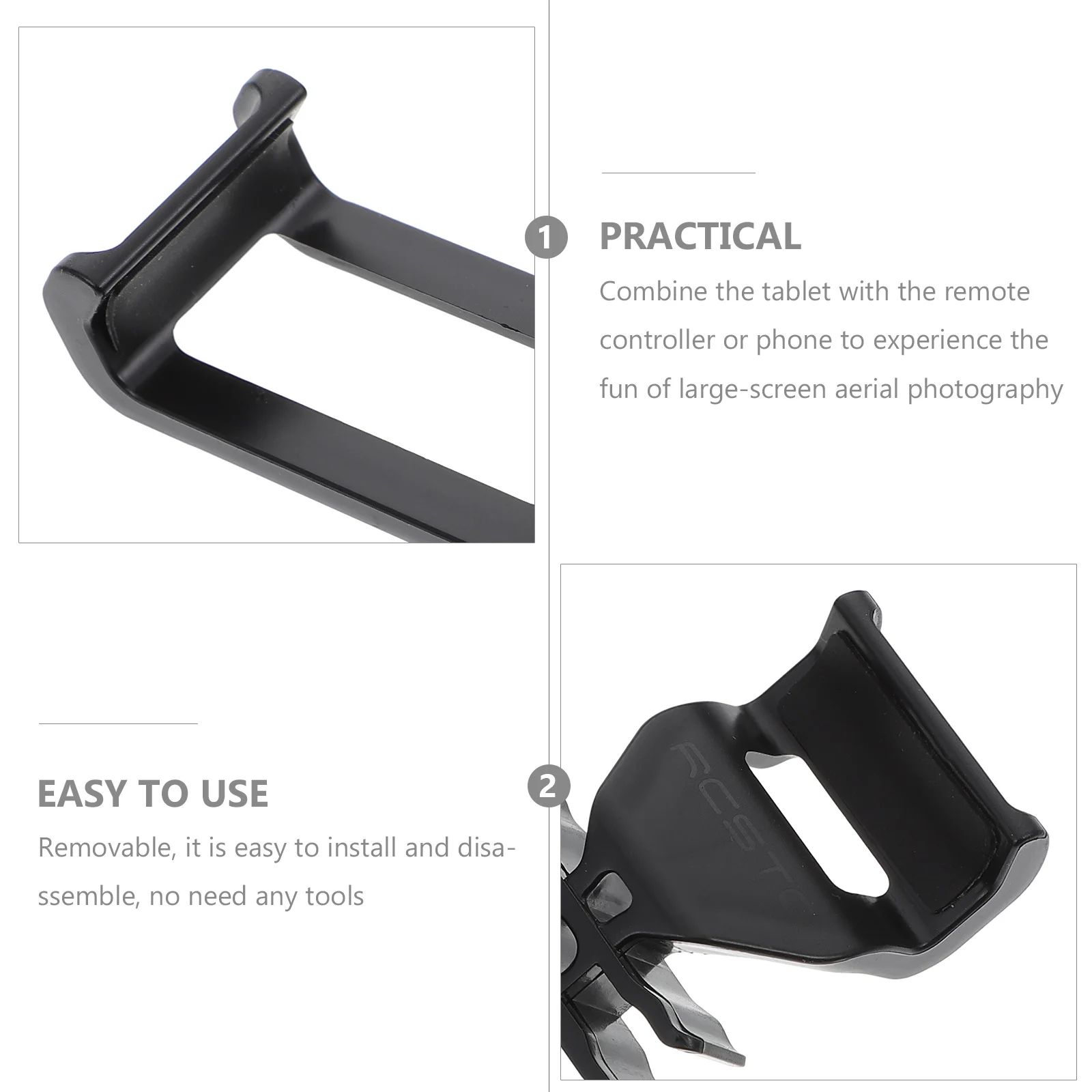 

1Set Drone Remote Controller Mount Phone Holder Exquisite Design Fine Workmanship Large-Screen Aerial Photography Portable