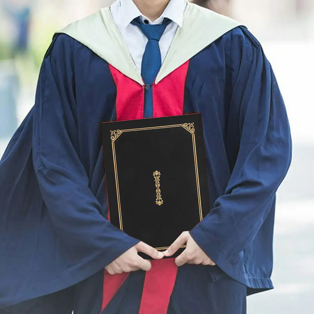 2Pcs Diploma Storage Folders Luxurious Certificate Covers for Degree Certificate Protection Folder A4 Award Frame