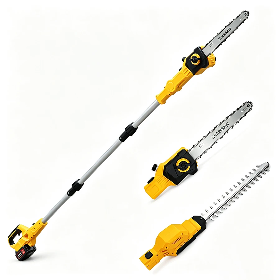 Custom 2-in-1 Cordless Pole Chainsaw Hedge Trimmer 21V Brushless 12 Inch Battery Pole Saw Wholesale CE OEM Supplier