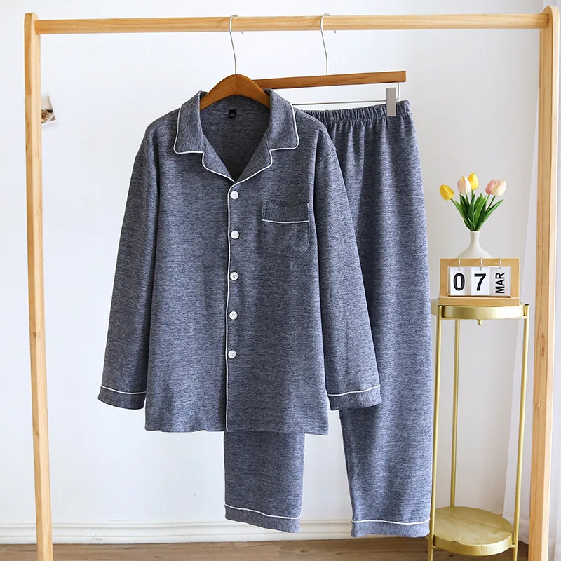 Faux Cashmere Warm Pajamas For Women Winter Long Sleeve Sleepwear Set Men Thick Loungewear Plus Size Couple Nightwear Home Suit