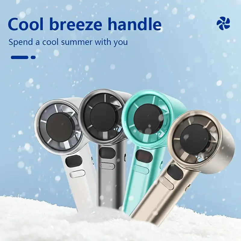 Handheld Mini Turbine Fan USB Rechargeable High Power Cooling Fan Lightweight For Outdoor Sports Camping image 3