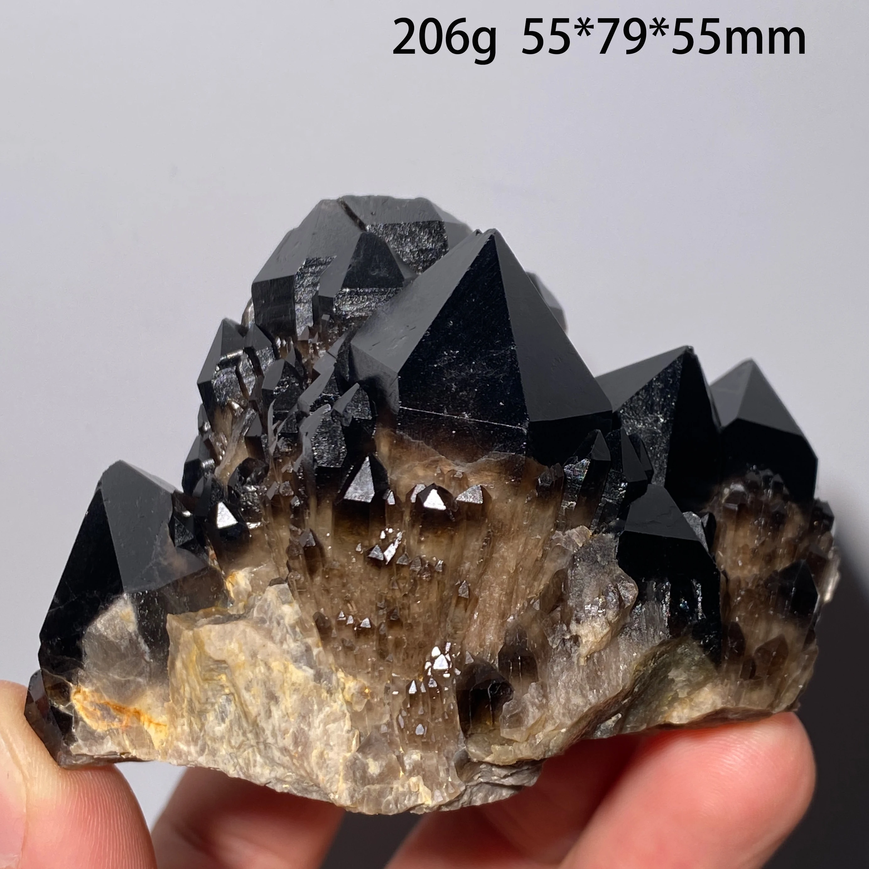 100% Natural Black Tea Crystal Pineapple Cluster Mineral Specimen Rock Decorative Quartz Healing Stone