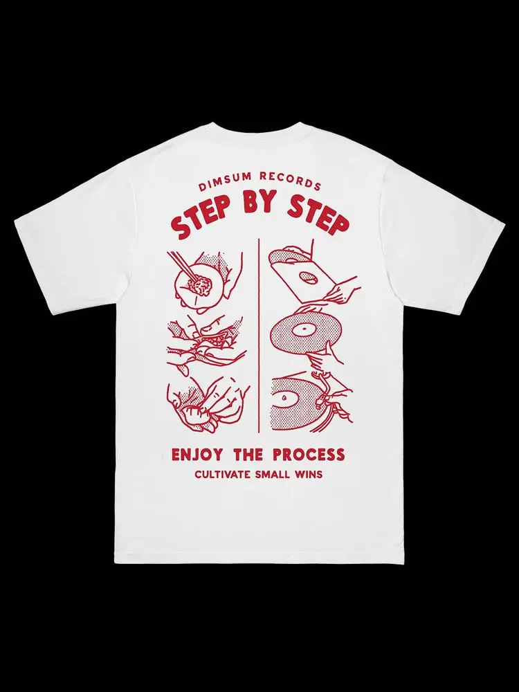 Pure Cotton round Neck Short Sleeve T-Shirt Funny Print DJ Who Just Wraps Dumplings Casual Loose Fit Breathable Summer Top