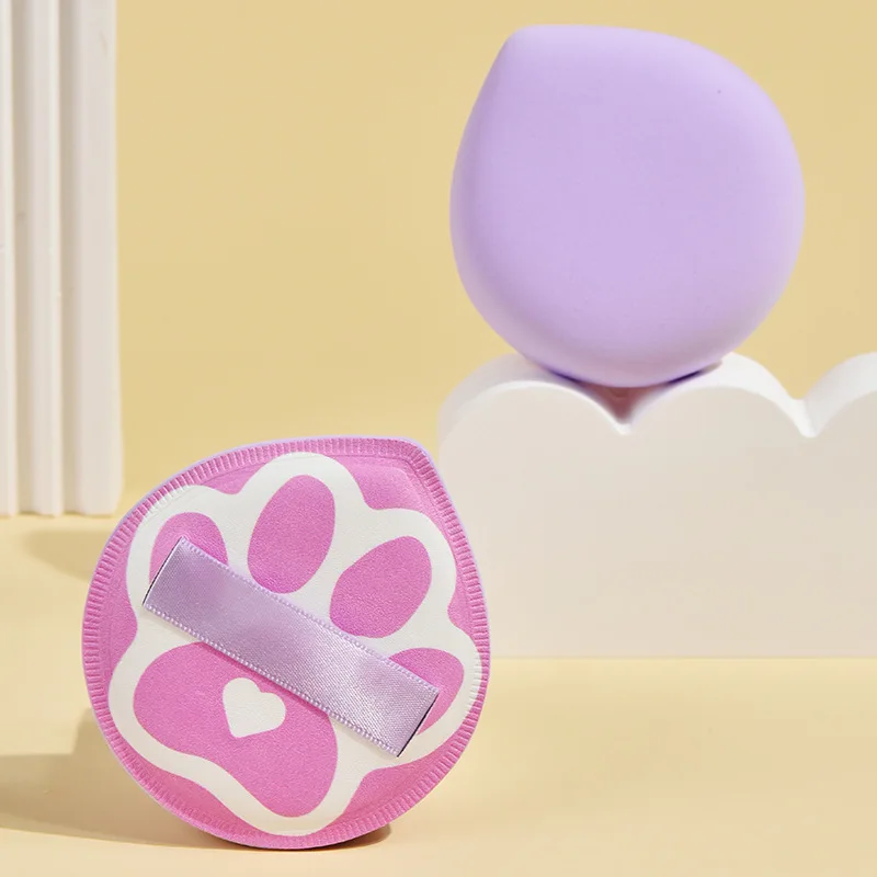 พัฟฟองน้ำแต่งหน้ารูปอุ้งเท้าแมว พัฟรองพื้นเนื้อครีม พัฟคุชชั่น พัฟแต่งหน้า พัฟแอร์คุชชั่น อุปกรณ์เครื่องสำอาง พกพาสะดวก