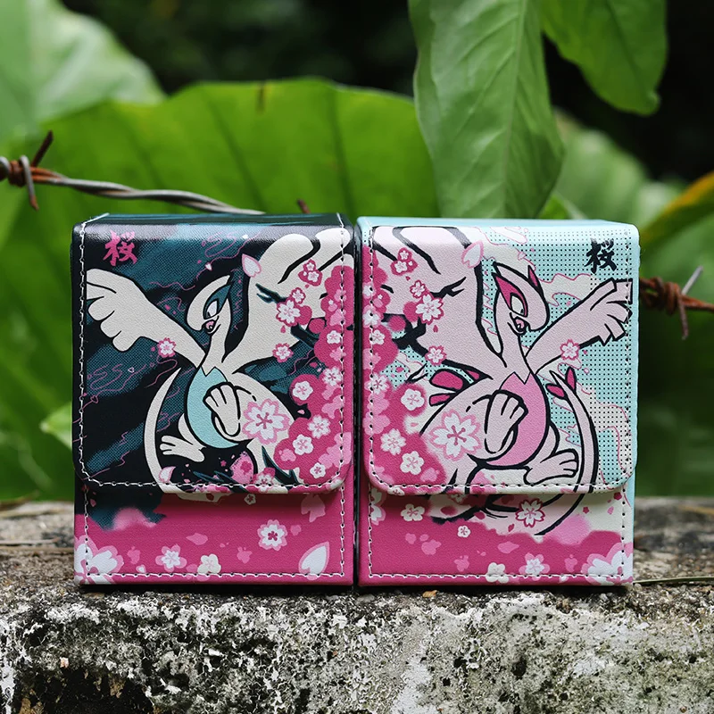 Pokemon Card Box Lugia Ptcg Pu Diy High Quality Portable Collection Card Storage Box Anime Peripheral Game Collection Card Gifts