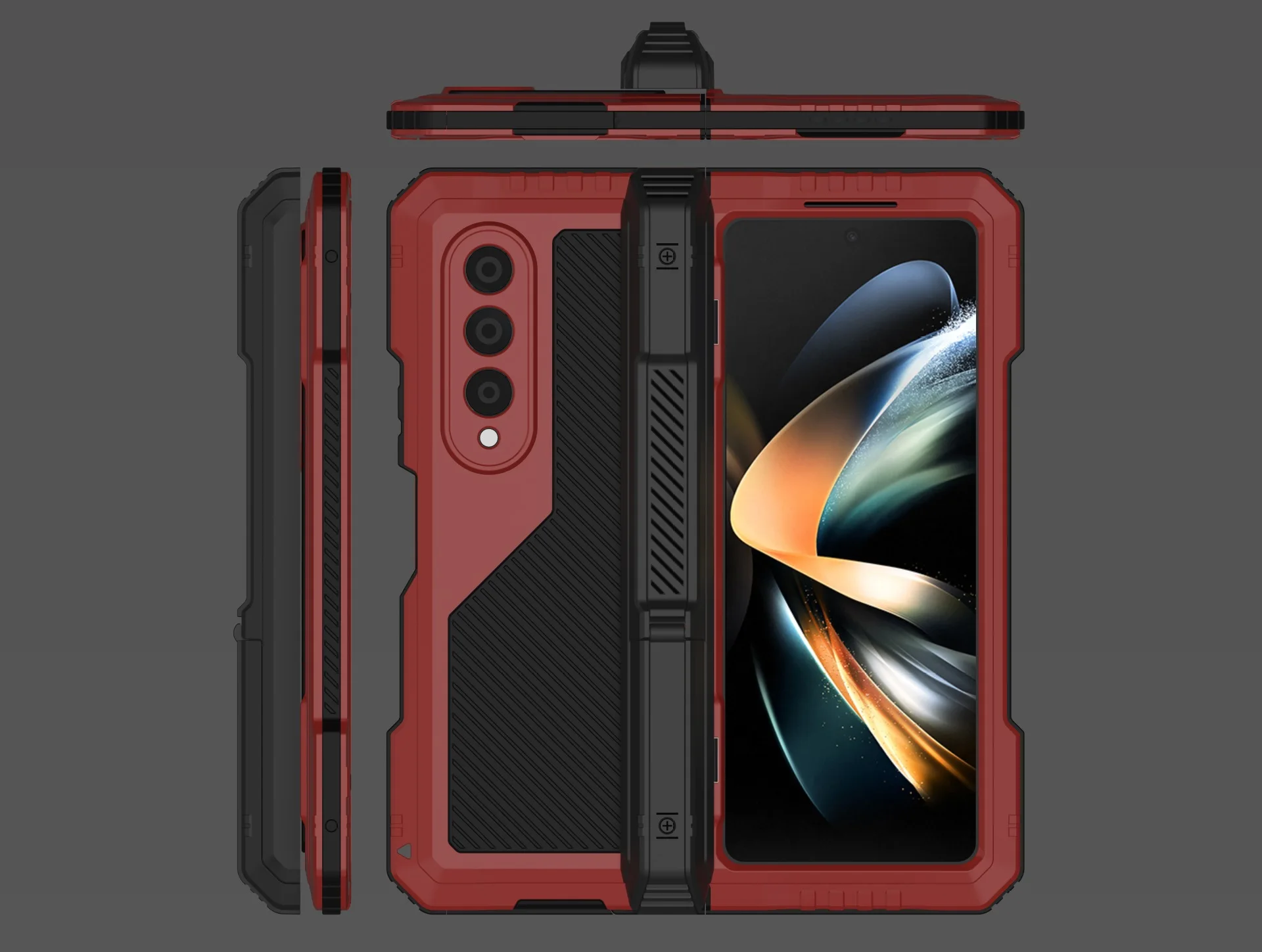 

360 Full Mobile Phone Case for Samsung Galaxy Z Fold 6 Fold 7 Fold 4 5 6 7 Metal Aluminum Shockproof Cover