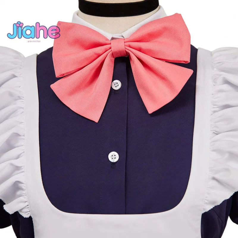 Ayase Momo Anime DAN DA DAN disfraz de cosplay fiesta de Halloween dulce mujer vestido de Lolita peluca accesorios conjunto de uniforme de sirvienta