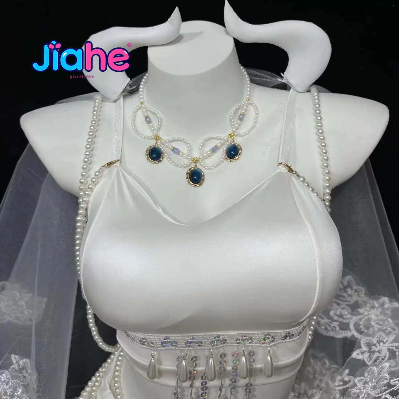 Fiona Gilman Priestess Game Identity Ⅴ Cosplay Costume Halloween Carnival Women's New Elegant Dress Headwear Props Uniform view 4