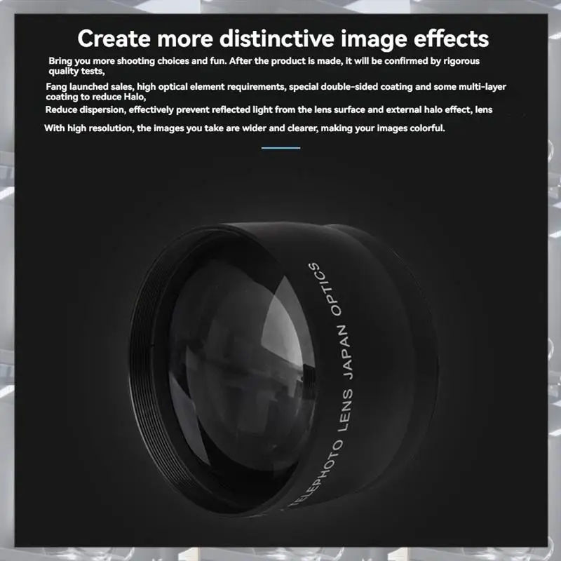 

55Mm 2.0X Telephoto Lens Teleconverter Lens Digital SLR Camera Parts High-Quality Photography Accessory