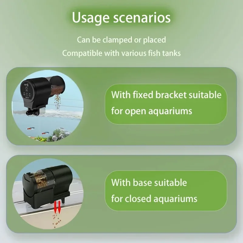 Fish Tank Automatic Feeder Food Dispenser For Fish/Turtle Automatic Fish Feeder With Timer 100ml Capacity Auto Fish Tank Feeder