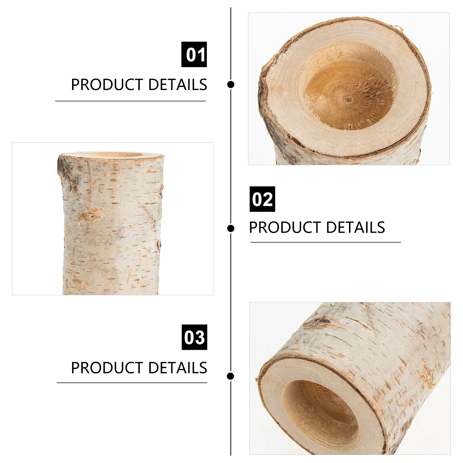 

inavian Style Birch Wood C Holders Diameter 6 10 Home Decor Party LED C Table Centerpiece Rustic Living Room Wooden