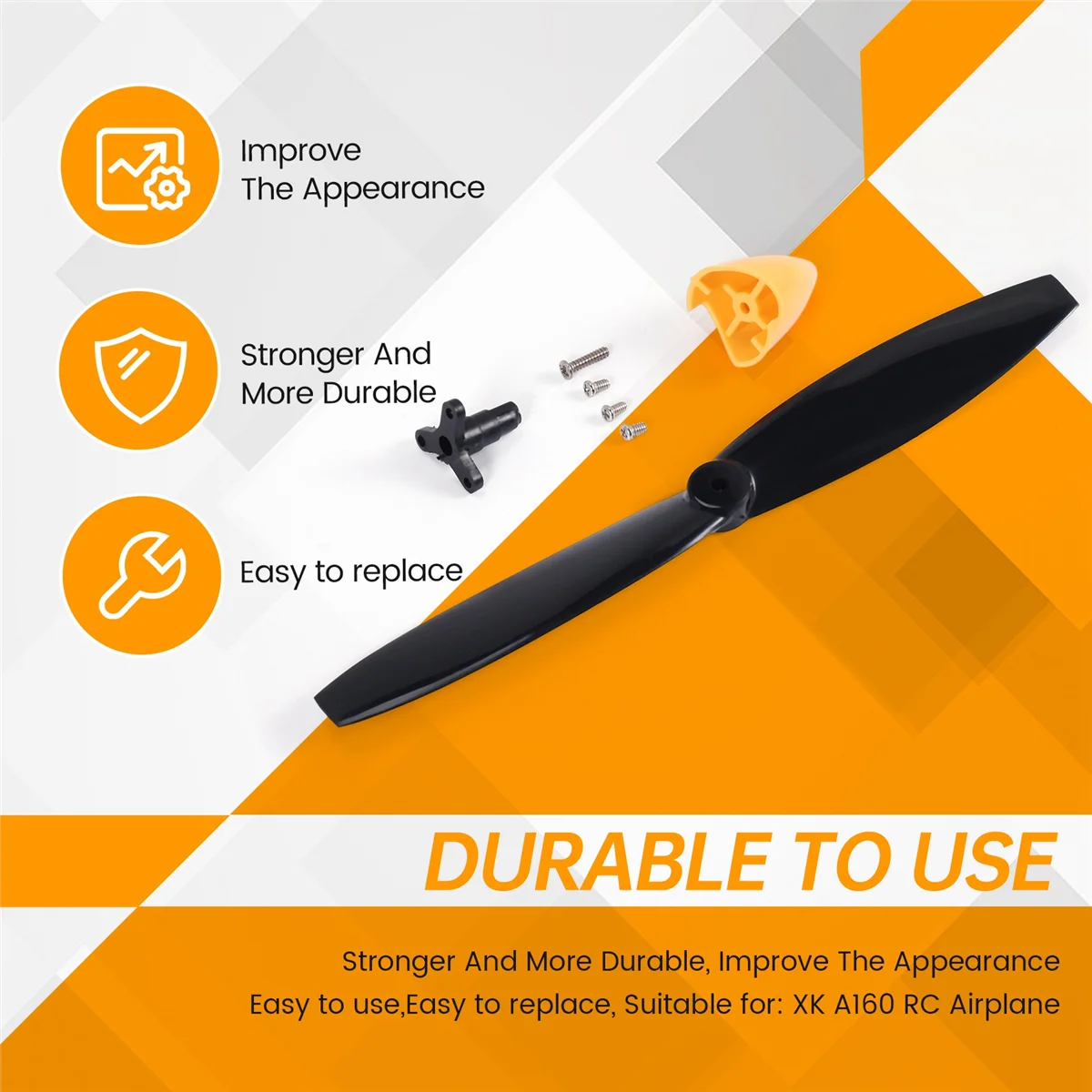 Lâmina de pá de hélice BAAA-A160.0011 para acessórios de peças sobressalentes de avião Wltoys XK A160 RC