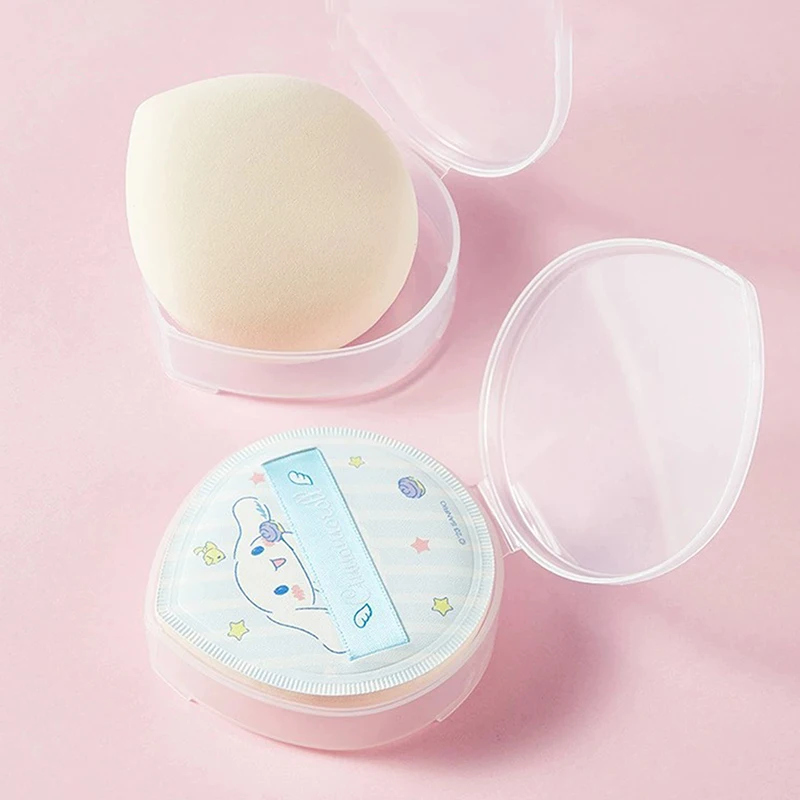 2PCS Sanrio Makeup Sponge Puff Kuromi Makeup Concealer Super Soft Elastic Cotton Face Base Make Up Cosmetic Puff Beauty Tools