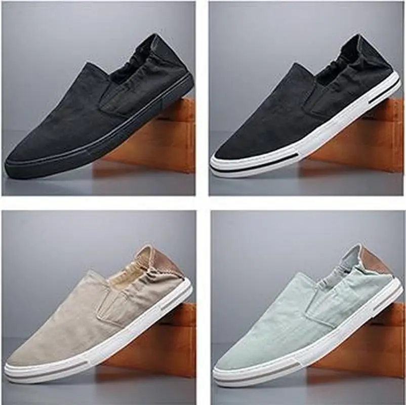 2023 Brand New Lazy Canvas Loafer Shoes Breathable Trendy Sneaker Shoes Spring/Autumn Vulcanize Designer Flats 20106