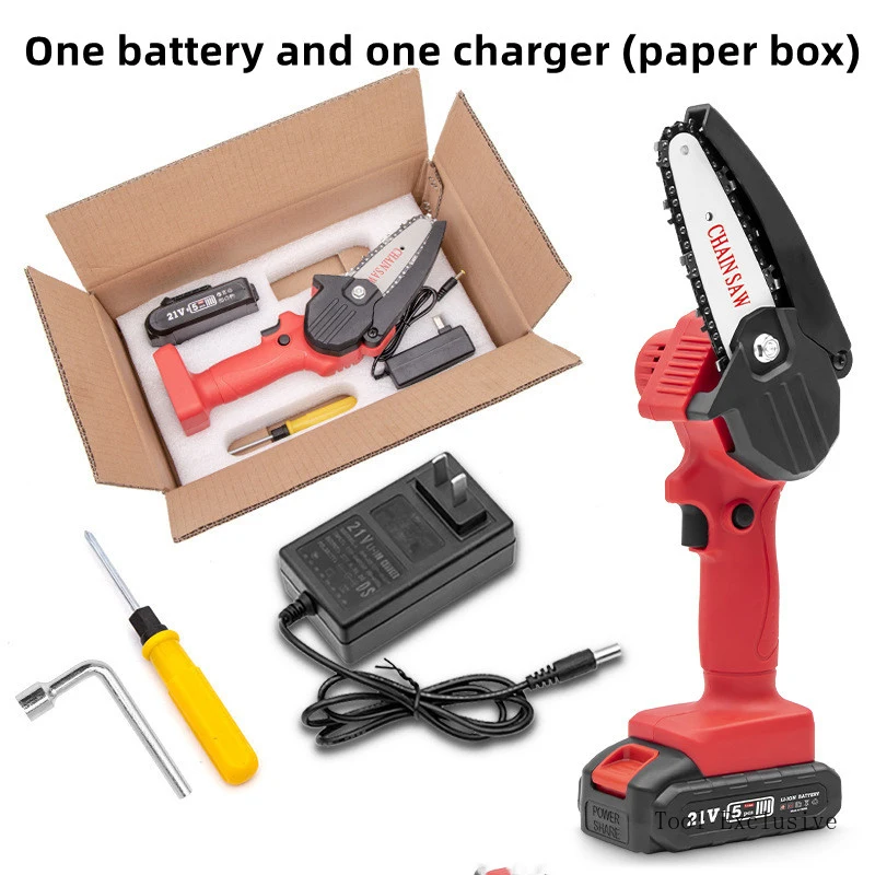 

Mini Electric Chainsaw Accessories Cordless Saw Parts Portable Woodworking Saw Chain Battery And Guide Woodworking Cutting Tools