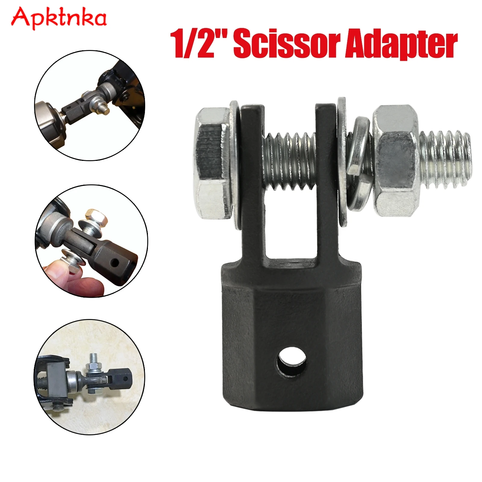 

1PC 1/2" Scissor Adapter For Use With 1/2in Drive Impact Wrench Jack Adapter Chrome Vanadium Steel Repair Tool Car Accessories
