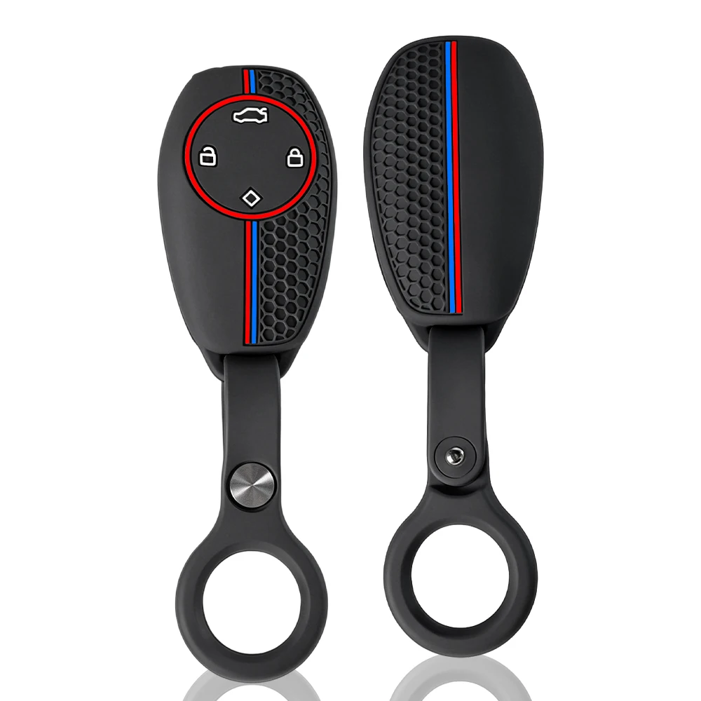 Soft Silicone Key Cover with Strap for Leapmotor T03 C11 C01 S01 C10 C07 Keyless 4 Button Soft Silicone Key Shell Daily Use