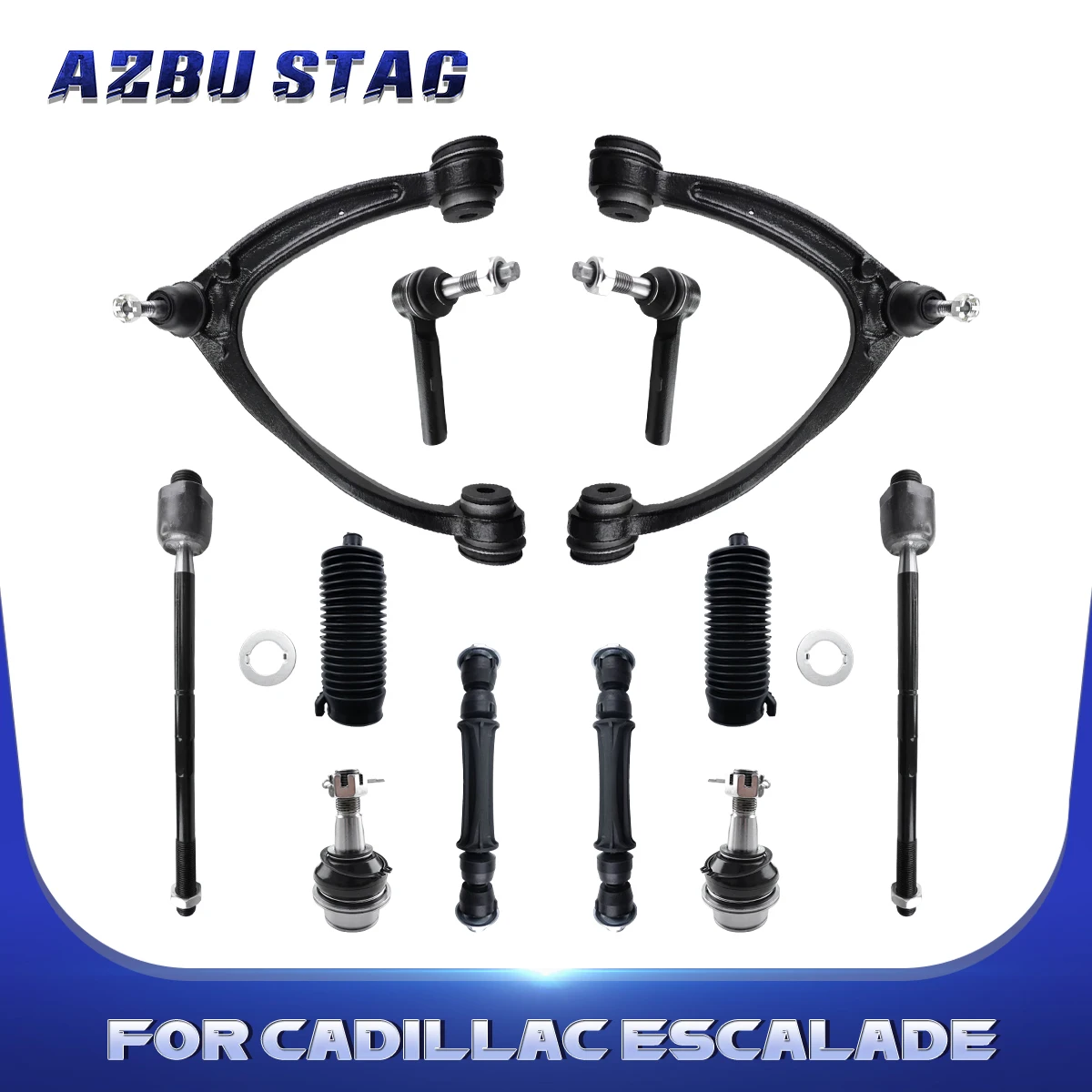 

AzbuStag 12Pcs Front Upper Control Arm Ball Joint Sway Bar Link for CADILLAC ESCALADE CHEVROLET AVALANCHE GMC YUKON 2007-2014