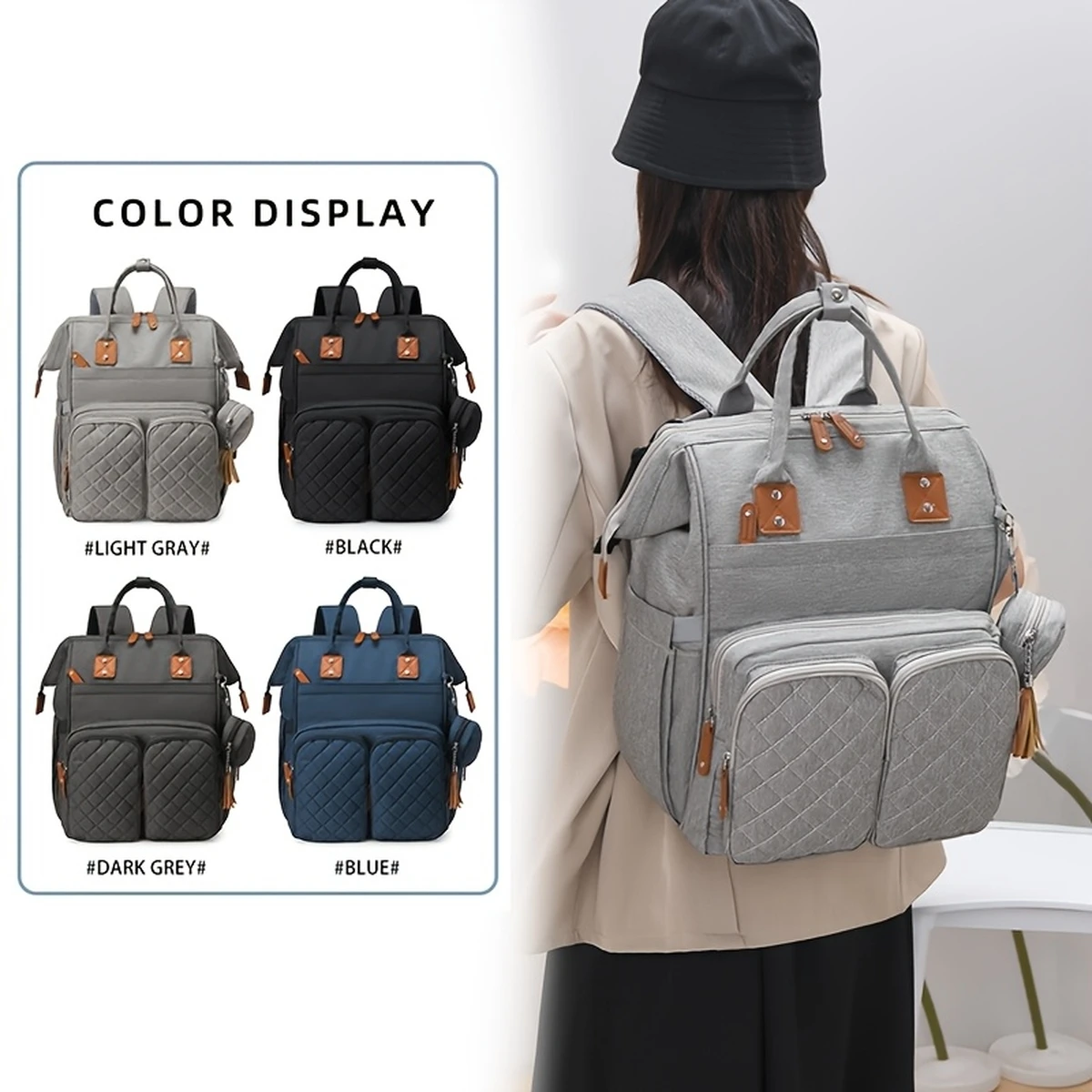 

Dad's Bag, Large Capacity, New Fashionable Mommy Bag, Lightweight Backpack for Mom to Take Baby Out for a Walk, Maternity Bag for Pregnant Women