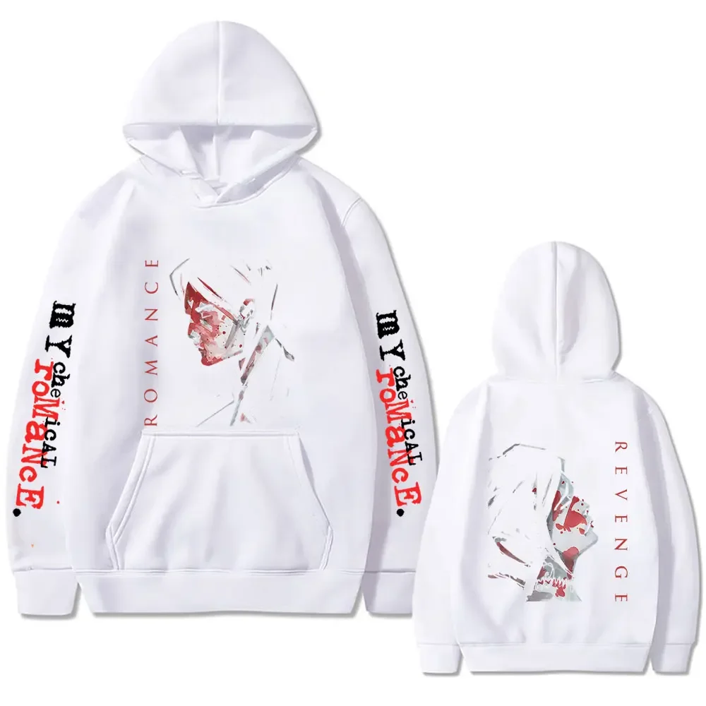 My Chemical Romance Retro Graphic Print Hoodie Autumn Winter Casual Fashion Women Long Sleeve Tops Fleece Pullovers Sweatshirts