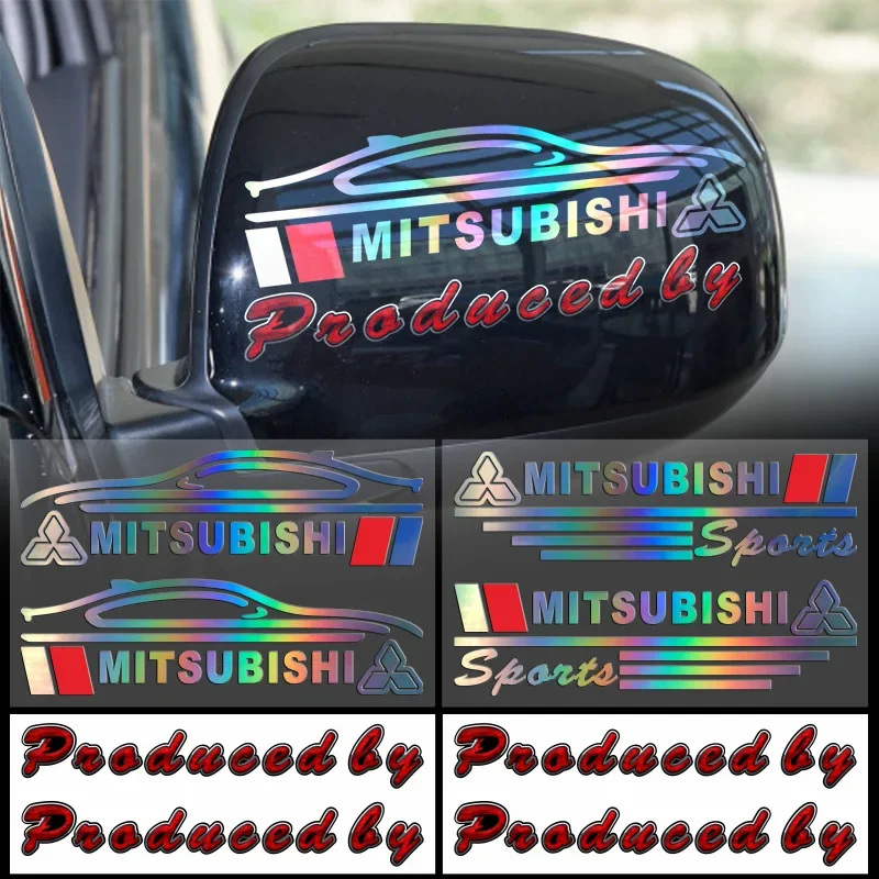 Car Rearview Mirror Trunk Whole Body Side Sticker for Mitsubishi Pajero L200 ASX Eclipse Montero Ralliart EVO9 Outlander Galant