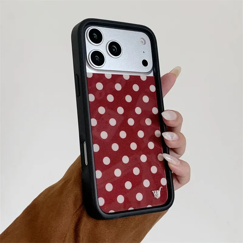 

Wildflower Fashion INS Polka Dots Phone Case for iPhone 11 12 13 14 15 16 17 Pro Max Plus Music Wave point Cover ﻿﻿﻿﻿﻿﻿﻿﻿﻿﻿﻿﻿﻿﻿