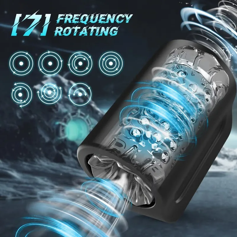 Automatic Men Masturbators Penis Vibrator Rotating Stimulation Realistic Pussy Male Stroker Fully Waterproof Blowjob Sex Toys view 2