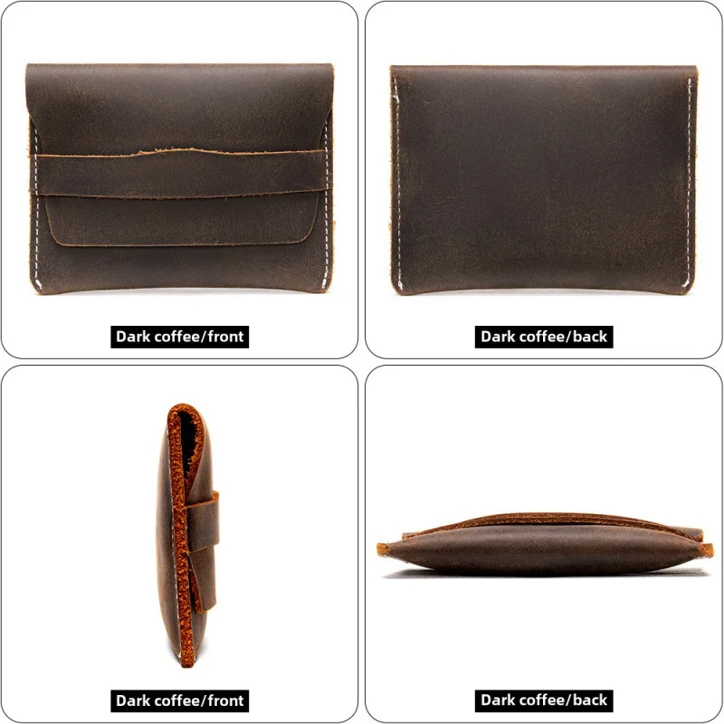 New Cow Leather Men's And  Women's Card Bag Coin Purse Slim Credit Card Holder Wallet For Men and Women ID Card Pocket