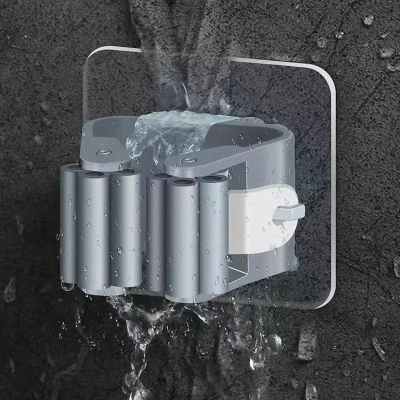No Punching and No Marking Mop Clip Wall Hanging Mop Broom Hook Fixed Mop Rack Storage Viscose Mop Wall Hanging Clip - view 3
