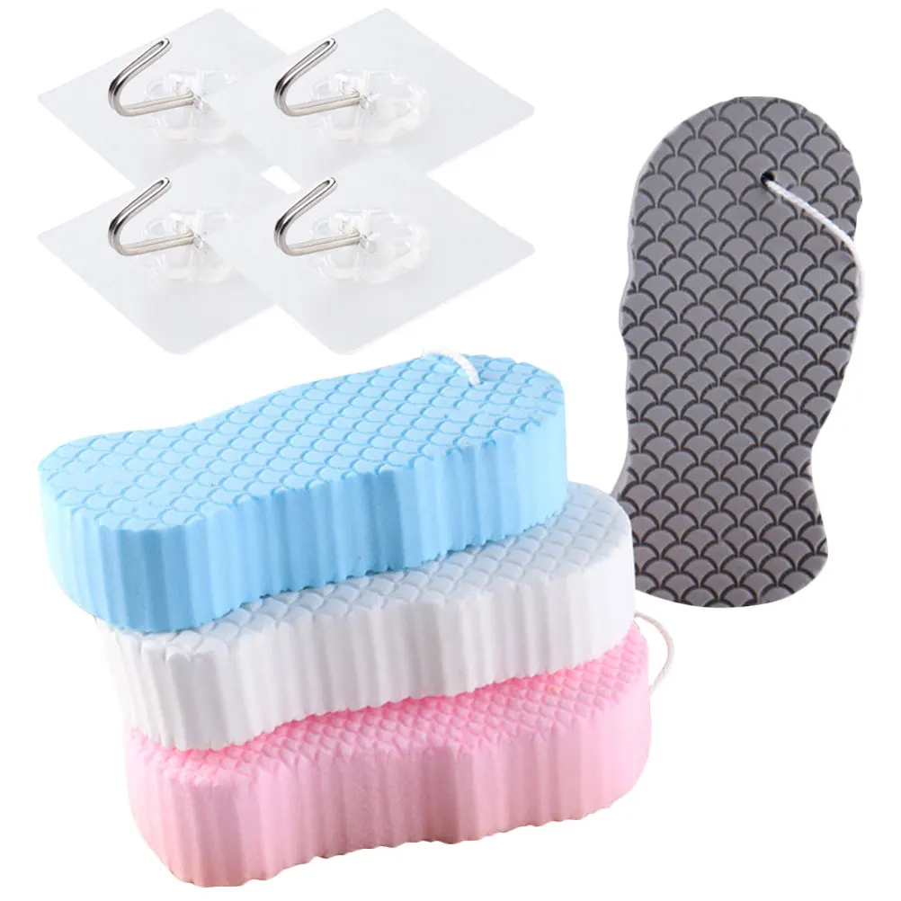 

1 Set Wear-Resistant Baby Bath Sponge Portable Kids Shower Scrubber Soft Body Cleaning Tool Bathing Supply Sponge Brush For Kids
