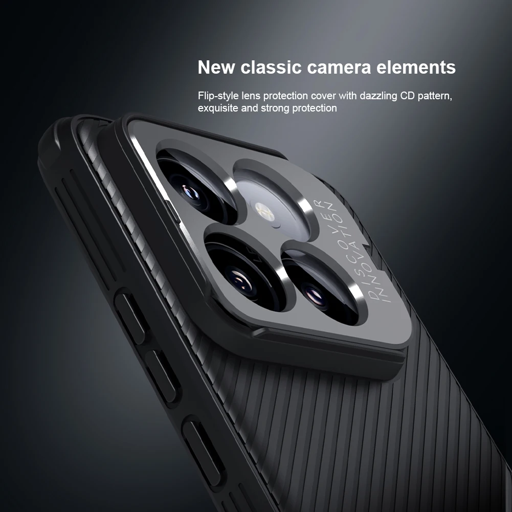 NILLKIN for Xiaomi Mi 14 Pro / 14 5G case precision hole Flip Lens  360 full Camera Protection CamShield Back cover for Mi14