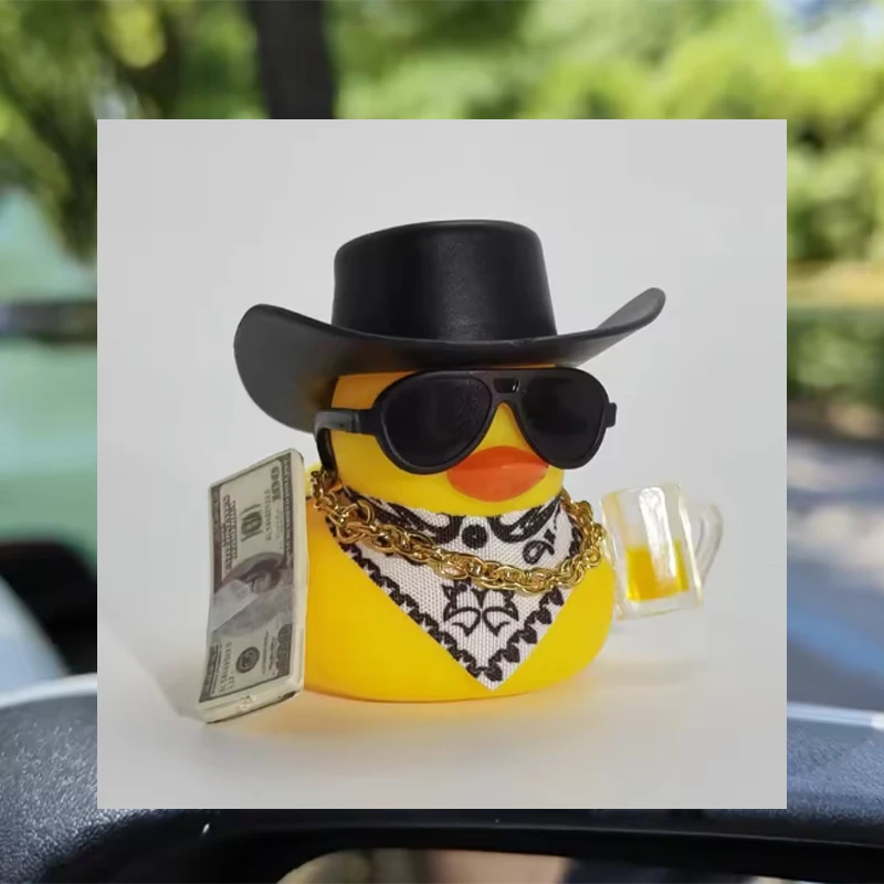 Rubber Duck Car Ornaments, Funny Rubber Ducks Car Dashboard Decorations Duck Car Accessories - view 6
