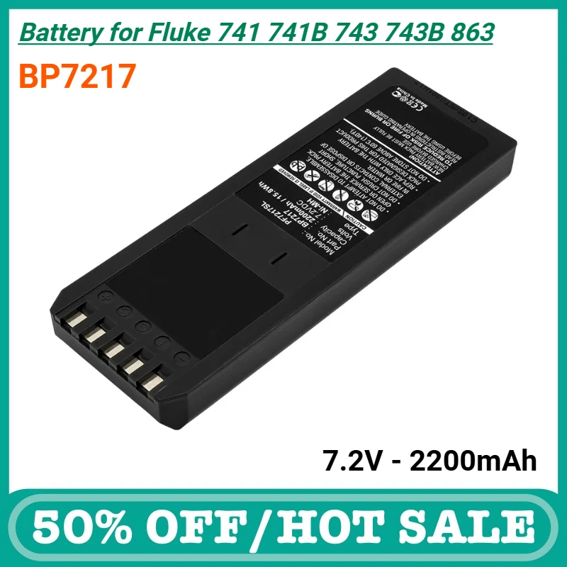 

A 2200mAh 7.2V Rechargeable Battery for Fluke 741, 741B, 743, 743B, 867, 867B, 863, 865, DSP100, DSP2000, BP7217