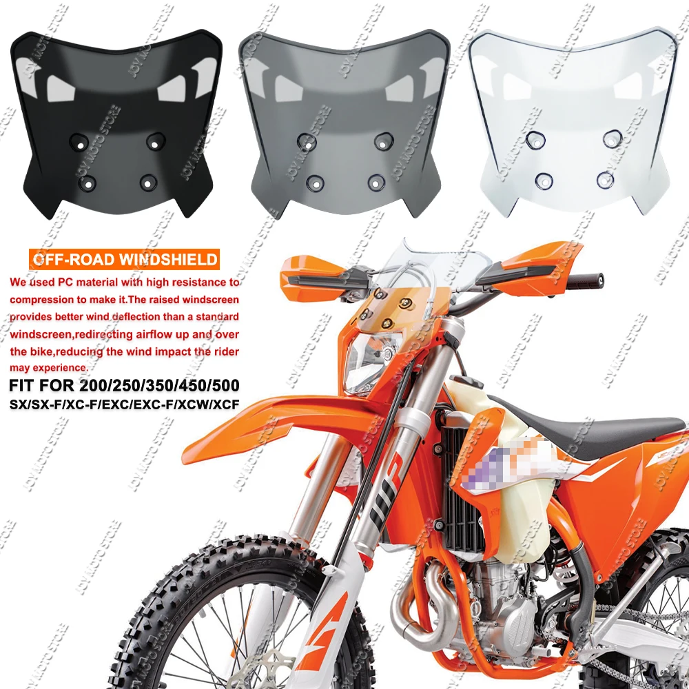 

For EXC EXC-F SX SX-F XC-F XCW XCF 200/250/350/450/500 Motorcycle Universal Windscreen Windshield Covers Screen