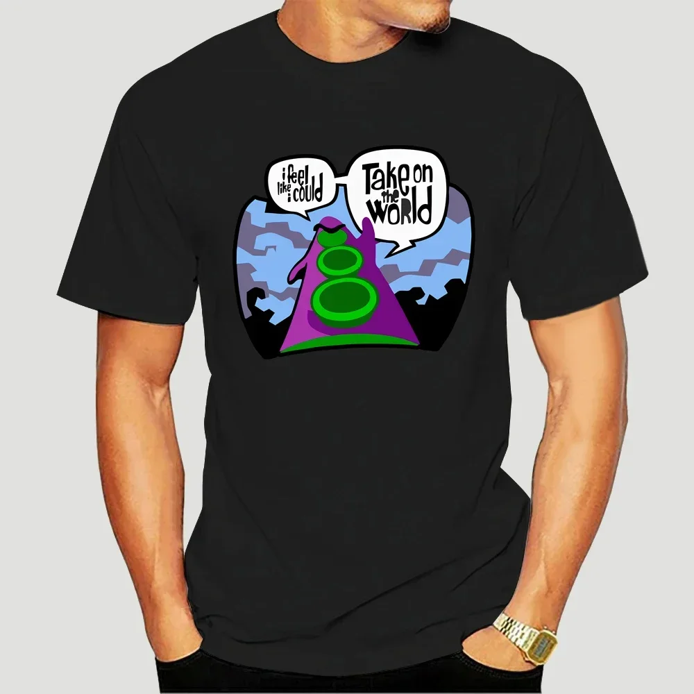 100% Cotton O-neck Custom Printed Tshirt Men T shirt Day of the Tentacle Take on the Worlldd Women T-Shirt 2858X