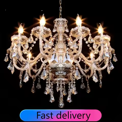 Vintage Lustre 4/6/8/10/15-Arm Crystal Chandelier Pendant Light Luxury LED Ceiling Light for Dining Living Room Decor