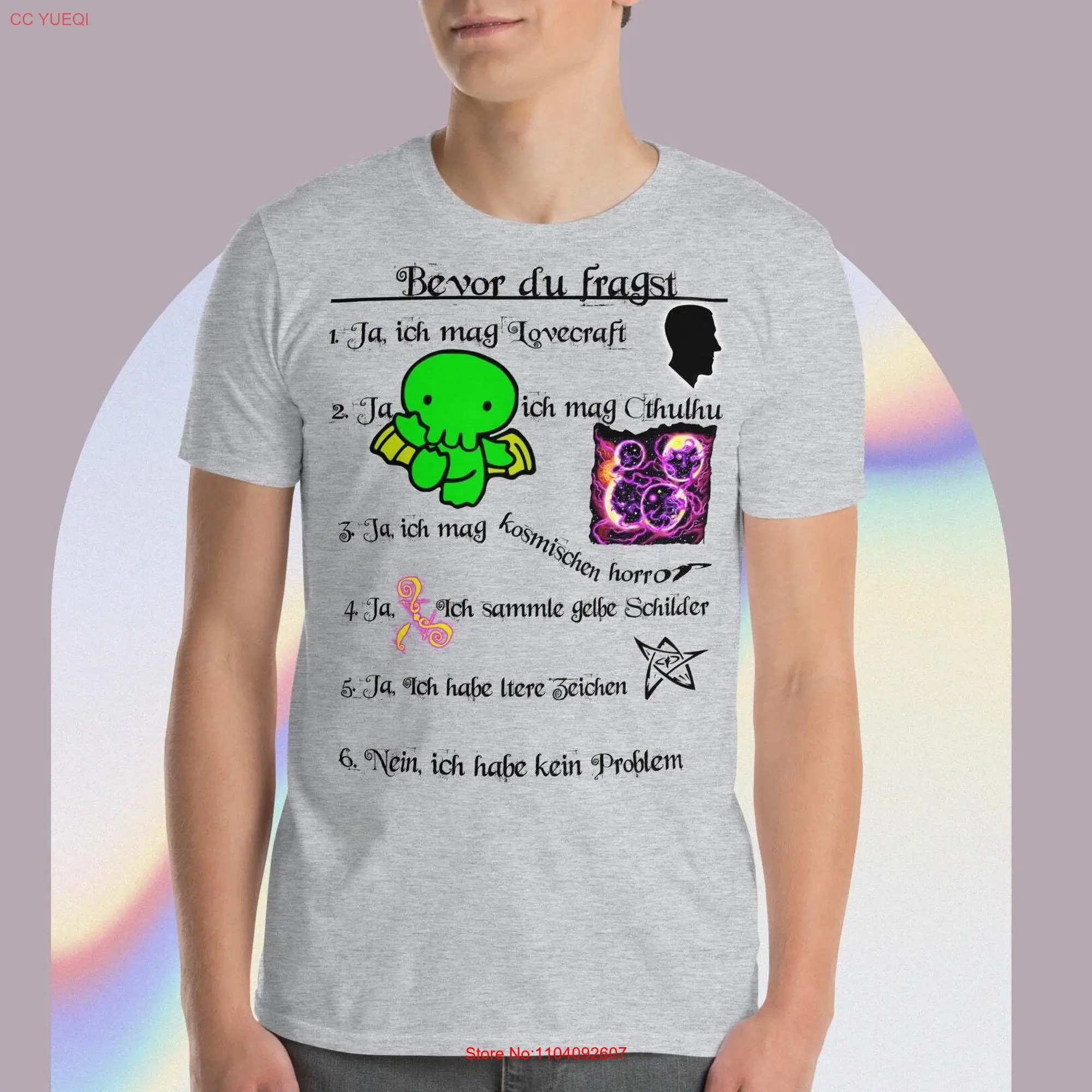 Bevor du fragst ich mag Lovecraft T Shirt long or short sleeves