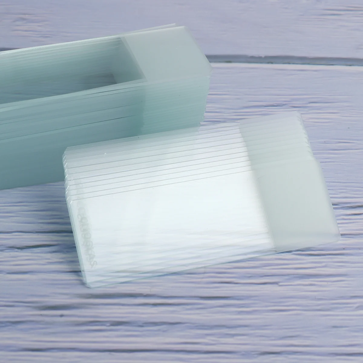 

Box of Microscope Blank Glass Slides Transparent for Biological Science Education Laboratory Experiment Glass