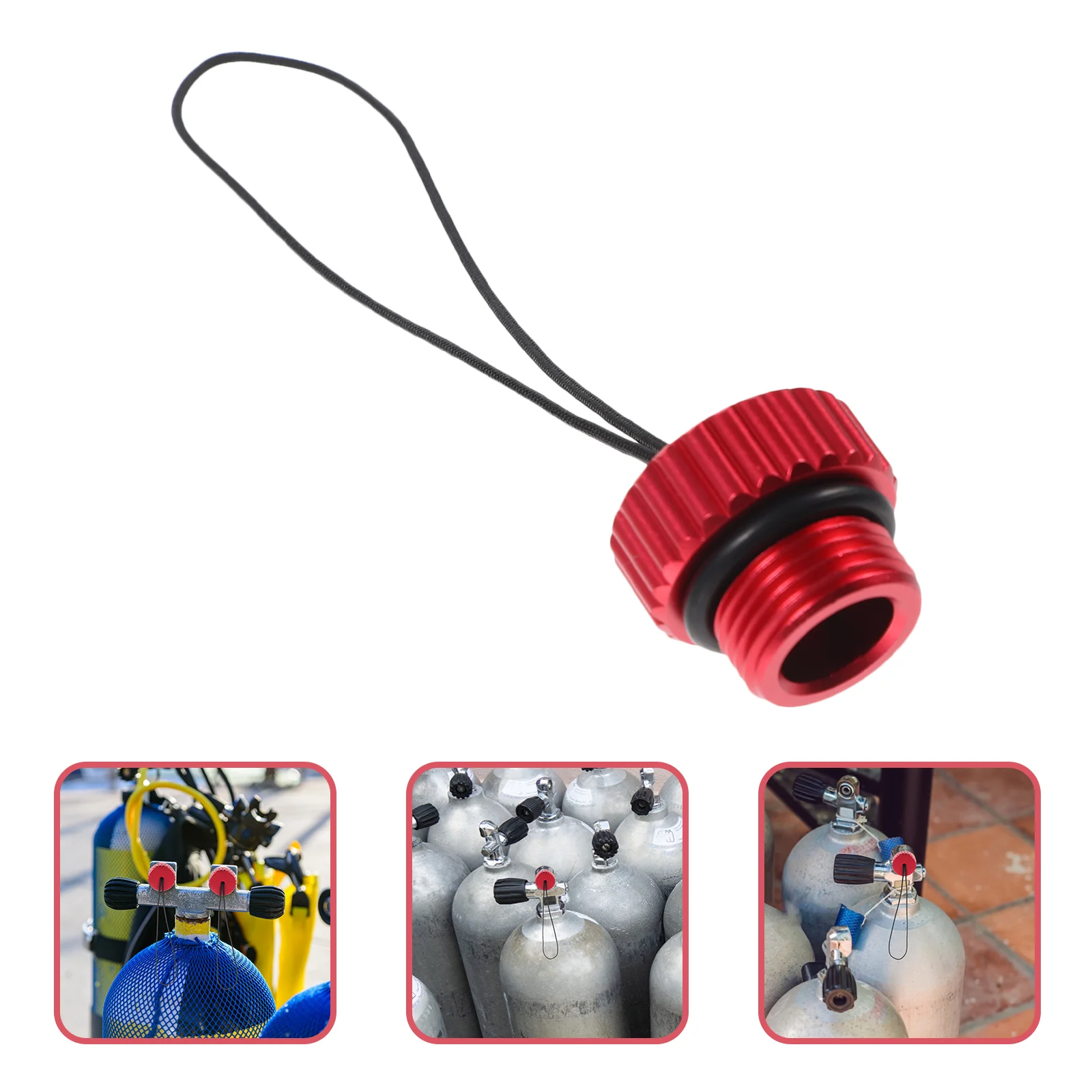 

Diving Tank Valve Dive Tank Cover With Cord Cap Cover Scuba Valve Adapter Cap lung tank scuba valve diving tank mini cap
