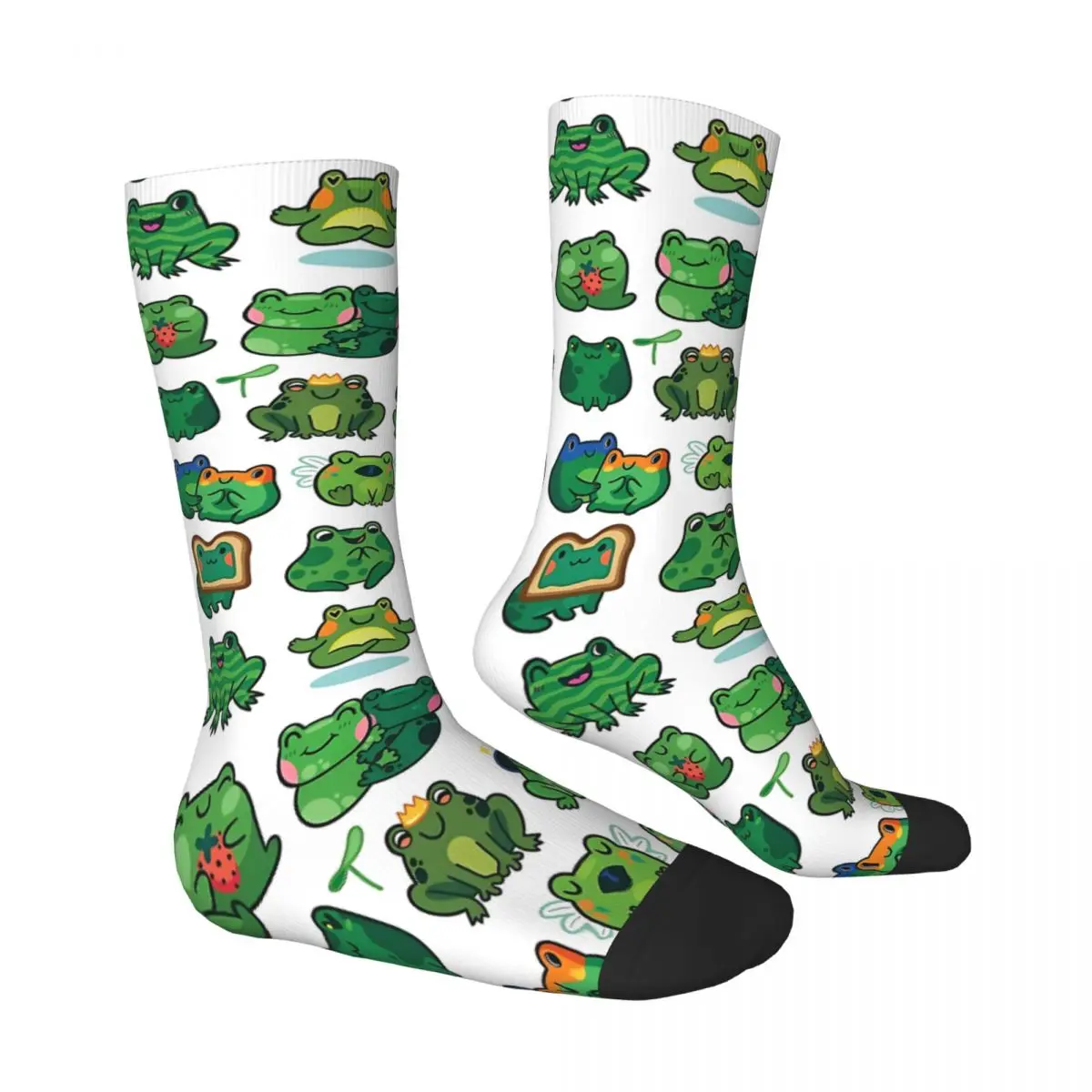 إخفاء وابحث مع الجوارب الضفدع جوارب Kawaii الكبار الرجال عالية الجودة الجري الجوارب الخريف الرسم المضادة للانزلاق الجوارب